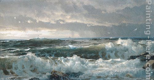 Surf on Rocks painting - William Trost Richards Surf on Rocks art painting